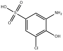 3-氨基-5-氯-4-羟基苯磺酸 结构式