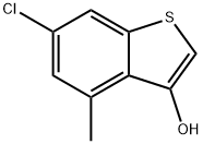 6-氯-4-甲基-苯并(B)噻吩-3-醇 结构式