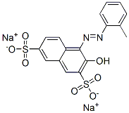 3-Hydroxy-4-[(2-methylphenyl)azo]naphthalene-2,7-disulfonic acid disodium salt 结构式