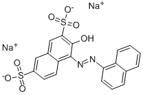 3-羟基-4-(1-萘基偶氮)-2,7-萘二磺酸二钠 结构式