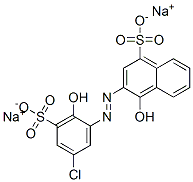 3-[(5-Chloro-2-hydroxy-3-sulfophenyl)azo]-4-hydroxy-1-naphthalenesulfonic acid disodium salt 结构式