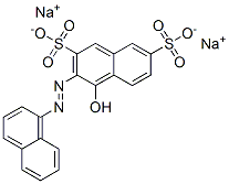 4-Hydroxy-3-(1-naphthalenylazo)-2,7-naphthalenedisulfonic acid disodium salt 结构式