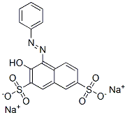 (4Z)-3-氧代-4-(苯基亚肼基)-3,4-二氢-2,7-萘二磺酸 结构式