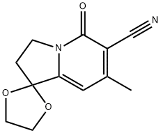 7'-甲基-5'-氧代-3',5'-二氢-2'H-螺[[1,3]二氧戊环-2,1'-吲哚嗪]-6'-腈 结构式