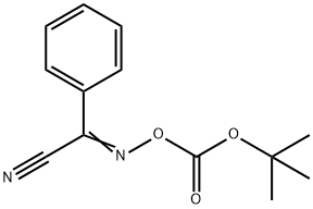 2-(叔丁氧羰基氧亚氨基)-2-苯乙腈 结构式