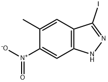 3-碘-5-甲基-6-硝基-1H-吲唑 结构式