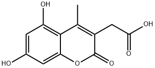 2-(5,7-二羟基-4-甲基-2-氧代-2H-色烯-3-基)乙酸 结构式