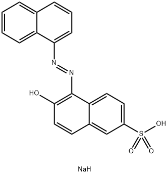 6-Hydroxy-5-(1-naphthalenylazo)-2-naphthalenesulfonic acid sodium salt 结构式