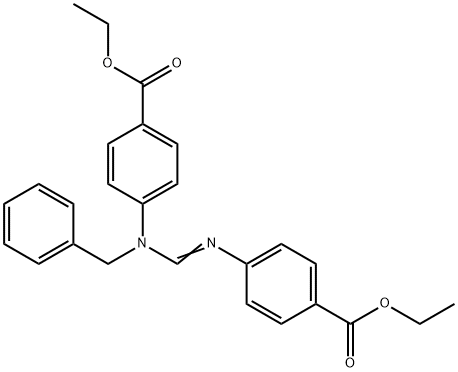 N,N'-双(4-乙氧甲酰基苯基)-N-苄基甲脒 结构式