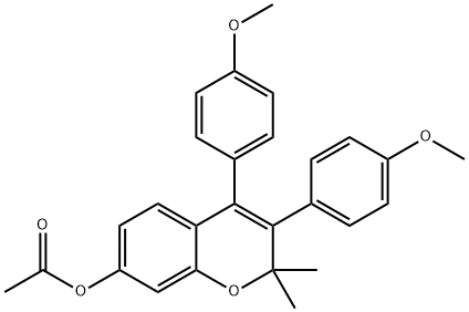 [3,4-bis(4-methoxyphenyl)-2,2-dimethyl-chromen-7-yl] acetate 结构式