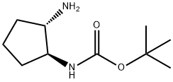 (1S,2S)-反式-N-BOC-1,2-环戊烷二胺 结构式