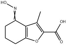 2-Benzofurancarboxylicacid,4,5,6,7-tetrahydro-4-(hydroxyimino)-3-methyl- 结构式