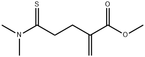 Pentanoic  acid,  5-(dimethylamino)-2-methylene-5-thioxo-,  methyl  ester 结构式