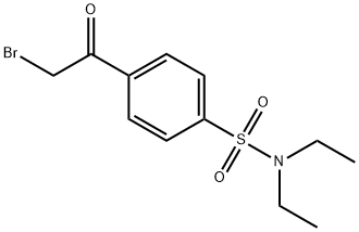 4-(2-溴乙酰基)-N,N-二乙基-苯磺酰胺 结构式