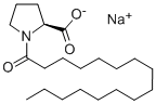 N-十六碳酰-L-脯氨酸钠 结构式