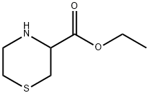 硫代吗啉-3-羧酸乙酯 结构式