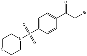 2-BROMO-1-[4-(MORPHOLIN-4-YLSULFONYL)PHENYL]ETHANONE 结构式