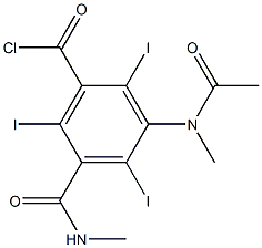 2,4,6-triiodo-3-(methylacetamido)-5-[(methylamino)carbonyl]benzoyl chloride 结构式