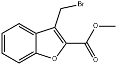 3-(溴甲基)-1-苯并呋喃-2-羧酸甲酯 结构式