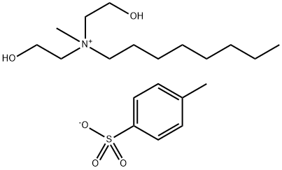 N,N'-双(2-羟乙基)-N-甲基-1-辛基铵与4-甲基苯磺酸的化合物 结构式