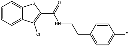 Benzo[b]thiophene-2-carboxamide, 3-chloro-N-[2-(4-fluorophenyl)ethyl]- (9CI) 结构式