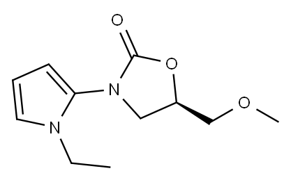2-Oxazolidinone,3-(1-ethyl-1H-pyrrol-2-yl)-5-(methoxymethyl)-,(5R)-(9CI) 结构式