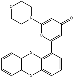 2-吗啉-4-基-6-噻蒽-1-基吡喃-4-酮 结构式