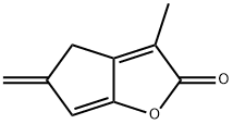 2H-Cyclopenta[b]furan-2-one, 4,5-dihydro-3-methyl-5-methylene- (9CI) 结构式