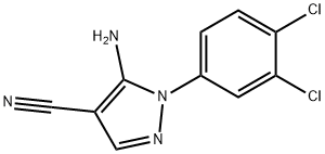 5-氨基-1-(3,4-二氯苯基)-1H-吡唑-4-甲腈 结构式