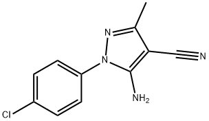 5-AMINO-4-CYANO-1-(4-CHLOROPHENYL)-3-METHYLPYRAZOLE 结构式