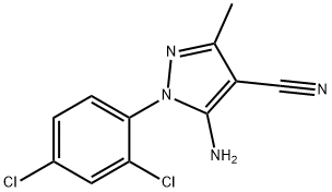 5-AMINO-4-CYANO-1-(2,4-DICHLOROPHENYL)-3-METHYL-1H-PYRAZOLE 结构式