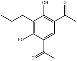 1,1'-(4,6-二羟基-5-丙基-1,3-亚苯基)双(乙-1-酮) 结构式