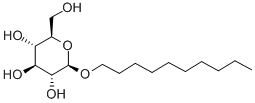癸基 Β-D-吡喃葡萄糖苷 结构式