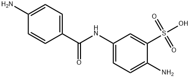 2 - 氨基-5 - (4-氨基苯甲酰氨基)苯磺酸 结构式