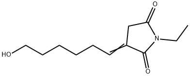 2,5-Pyrrolidinedione, 1-ethyl-3-(6-hydroxyhexylidene)- (9CI) 结构式