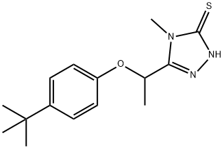 5-(1-(4-(叔丁基)苯氧基)乙基)-4-甲基-4H-1,2,4-三唑-3-硫醇 结构式