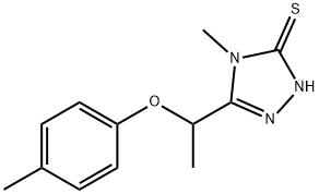 4-甲基-5-(1-(对甲苯基氧基)乙基)-4H-1,2,4-三唑-3-硫醇 结构式