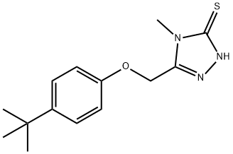 5-((4-(叔丁基)苯氧基)甲基)-4-甲基-4H-1,2,4-三唑-3-硫醇 结构式
