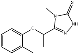 4-甲基-5-(1-(邻甲苯基氧基)乙基)-4H-1,2,4-三唑-3-硫醇 结构式