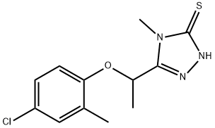 5-[1-(4-氯-2-甲基-苯氧基)乙基]-4-甲基-2H-1,2,4-三唑-3-硫酮 结构式