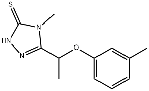 4-甲基-5-(1-(间甲苯基氧基)乙基)-4H-1,2,4-三唑-3-硫醇 结构式