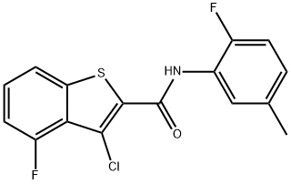 Benzo[b]thiophene-2-carboxamide, 3-chloro-4-fluoro-N-(2-fluoro-5-methylphenyl)- (9CI) 结构式
