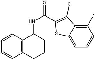 Benzo[b]thiophene-2-carboxamide, 3-chloro-4-fluoro-N-(1,2,3,4-tetrahydro-1-naphthalenyl)- (9CI) 结构式