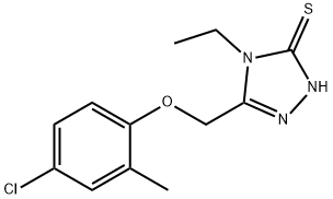 5-[(4-氯-2-甲基苯氧基)甲基]-4-乙基-4H-1,2,4-三唑-3-硫醇 结构式