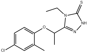 5-[1-(4-氯-2-甲基-苯氧基)乙基]-4-乙基-2H-1,2,4-三唑-3-硫酮 结构式