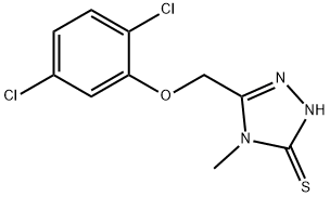 5-((2,5-二氯苯氧基)甲基)-4-甲基-4H-1,2,4-三唑-3-硫醇 结构式
