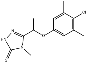 5-(1-(4-氯-3,5-二甲基苯氧基)乙基)-4-甲基-4H-1,2,4-三唑-3-硫醇 结构式