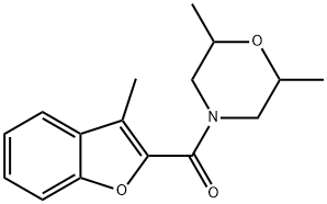 Morpholine, 2,6-dimethyl-4-[(3-methyl-2-benzofuranyl)carbonyl]- (9CI) 结构式