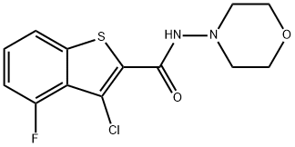 Benzo[b]thiophene-2-carboxamide, 3-chloro-4-fluoro-N-4-morpholinyl- (9CI) 结构式