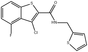 Benzo[b]thiophene-2-carboxamide, 3-chloro-4-fluoro-N-(2-thienylmethyl)- (9CI) 结构式